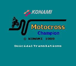 Motocross Champion (english translation) Title Screen